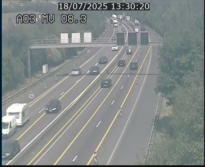 Webcam Autoroute après la Croix de Bettembourg en direction de Luxembourg sur l'A3