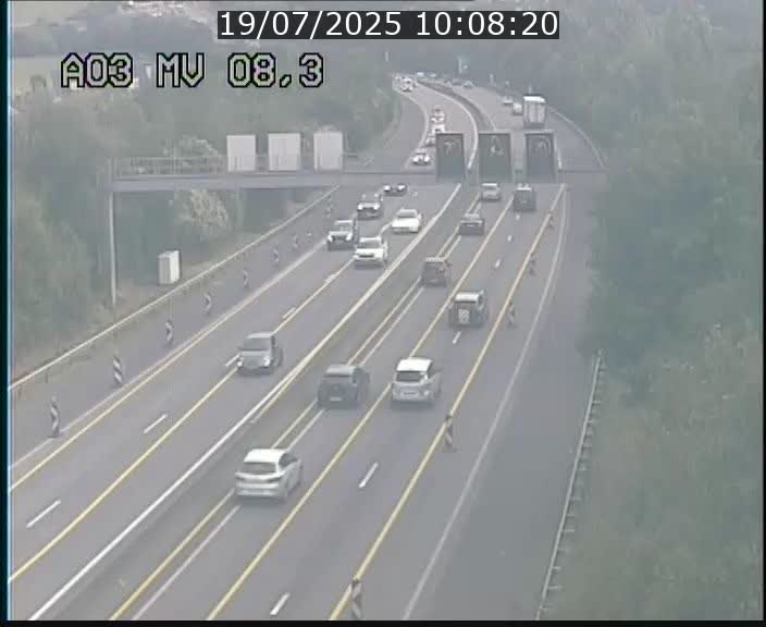 Webcam Autoroute après la Croix de Bettembourg en direction de Luxembourg sur l'A3