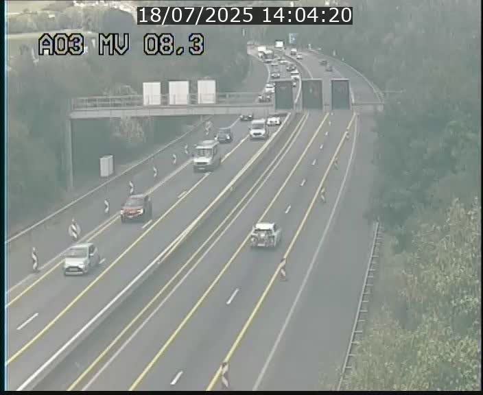 Webcam Autoroute après la Croix de Bettembourg en direction de Luxembourg sur l'A3