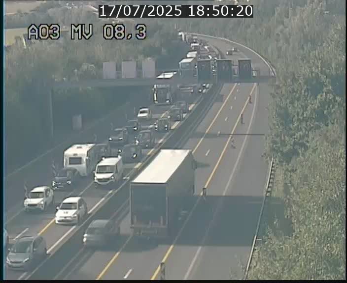 Webcam Autoroute après la Croix de Bettembourg en direction de Luxembourg sur l'A3