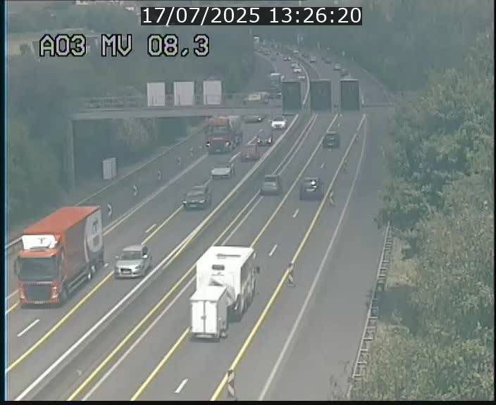 Webcam Autoroute après la Croix de Bettembourg en direction de Luxembourg sur l'A3