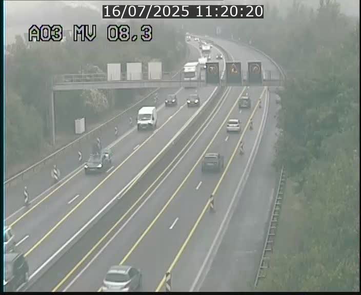 Webcam Autoroute après la Croix de Bettembourg en direction de Luxembourg sur l'A3