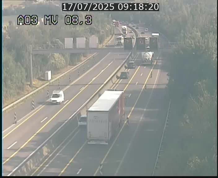 Webcam Autoroute après la Croix de Bettembourg en direction de Luxembourg sur l'A3
