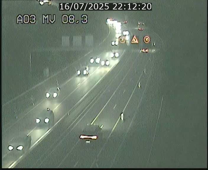 Webcam Autoroute après la Croix de Bettembourg en direction de Luxembourg sur l'A3