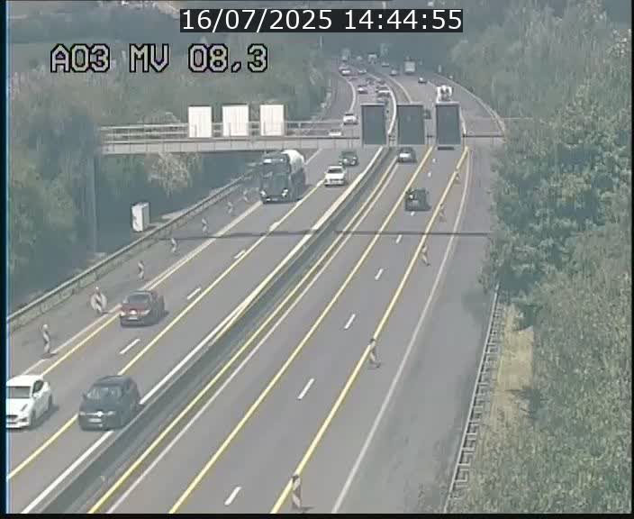 Webcam Autoroute après la Croix de Bettembourg en direction de Luxembourg sur l'A3