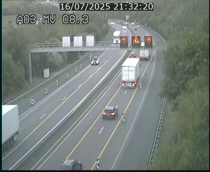 Webcam Autoroute après la Croix de Bettembourg en direction de Luxembourg sur l'A3