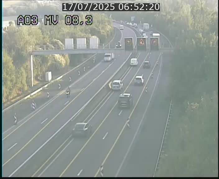 Webcam Autoroute après la Croix de Bettembourg en direction de Luxembourg sur l'A3
