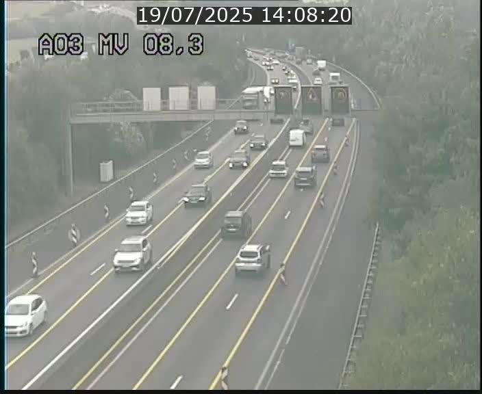 Webcam Autoroute après la Croix de Bettembourg en direction de Luxembourg sur l'A3