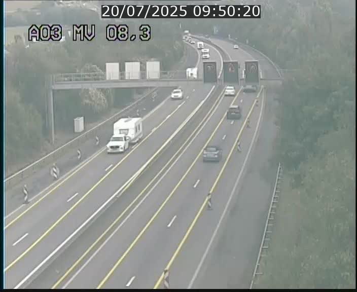 Webcam Autoroute après la Croix de Bettembourg en direction de Luxembourg sur l'A3