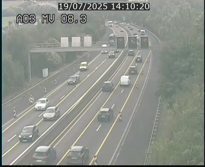 Webcam Autoroute après la Croix de Bettembourg en direction de Luxembourg sur l'A3