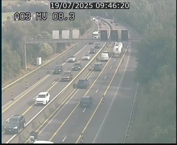Webcam Autoroute après la Croix de Bettembourg en direction de Luxembourg sur l'A3