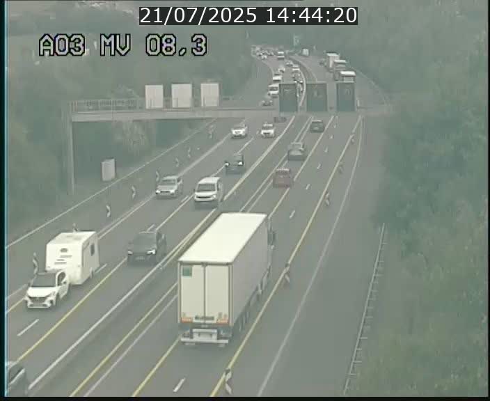 Webcam Autoroute après la Croix de Bettembourg en direction de Luxembourg sur l'A3