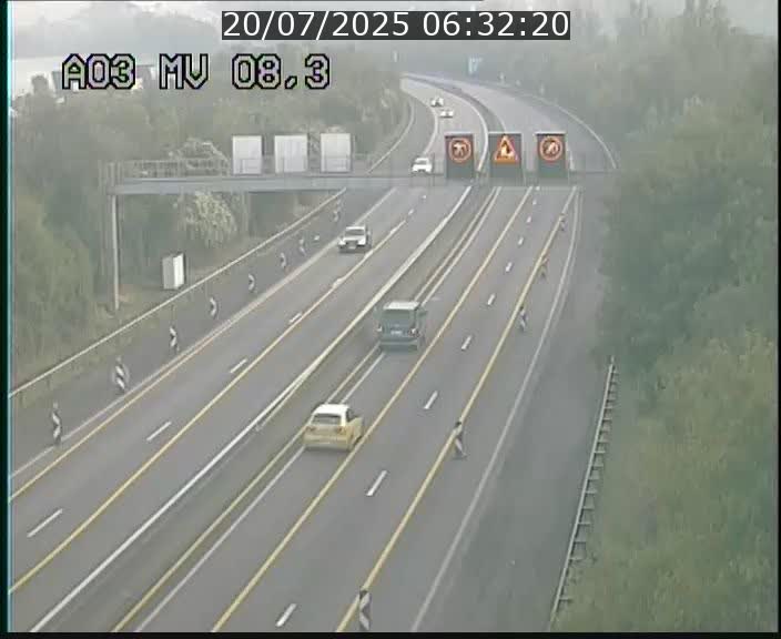 Webcam Autoroute après la Croix de Bettembourg en direction de Luxembourg sur l'A3
