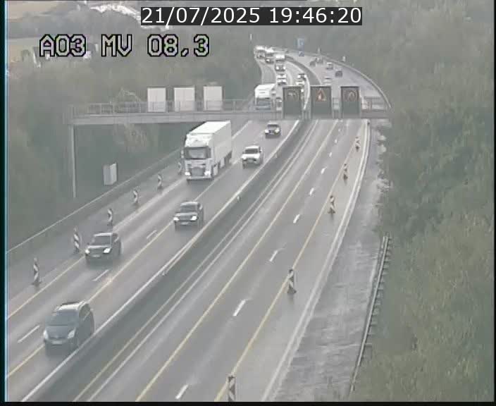 Webcam Autoroute après la Croix de Bettembourg en direction de Luxembourg sur l'A3
