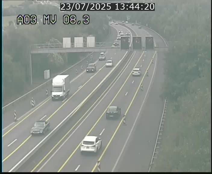 Webcam Autoroute après la Croix de Bettembourg en direction de Luxembourg sur l'A3
