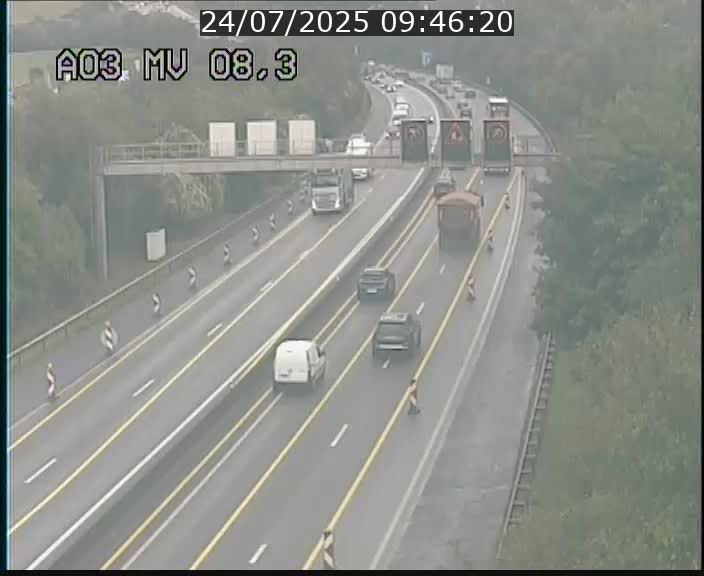 Webcam Autoroute après la Croix de Bettembourg en direction de Luxembourg sur l'A3
