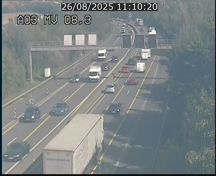 Webcam Autoroute après la Croix de Bettembourg en direction de Luxembourg sur l'A3