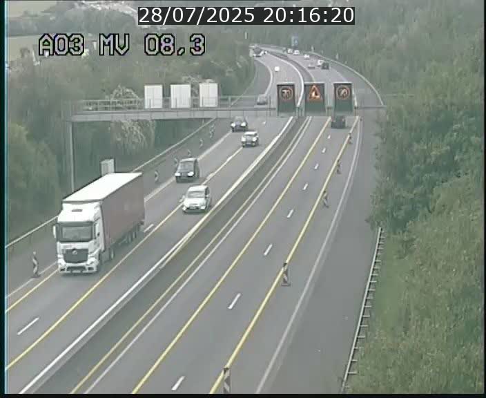 Webcam Autoroute après la Croix de Bettembourg en direction de Luxembourg sur l'A3