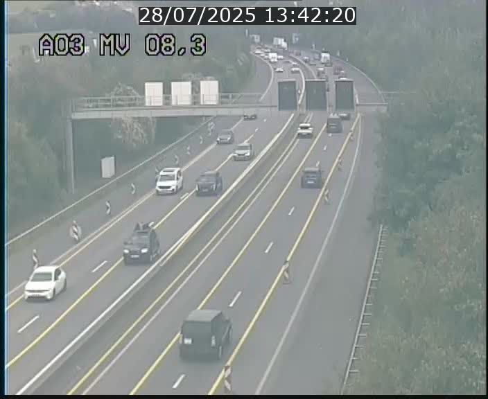 Webcam Autoroute après la Croix de Bettembourg en direction de Luxembourg sur l'A3