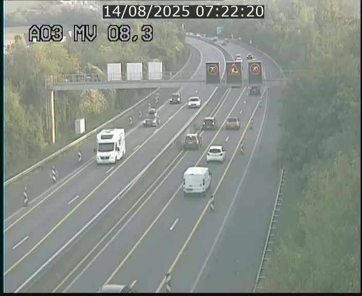 Webcam Autoroute après la Croix de Bettembourg en direction de Luxembourg sur l'A3