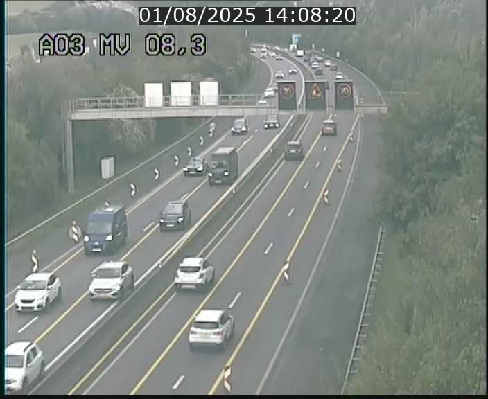 Webcam Autoroute après la Croix de Bettembourg en direction de Luxembourg sur l'A3