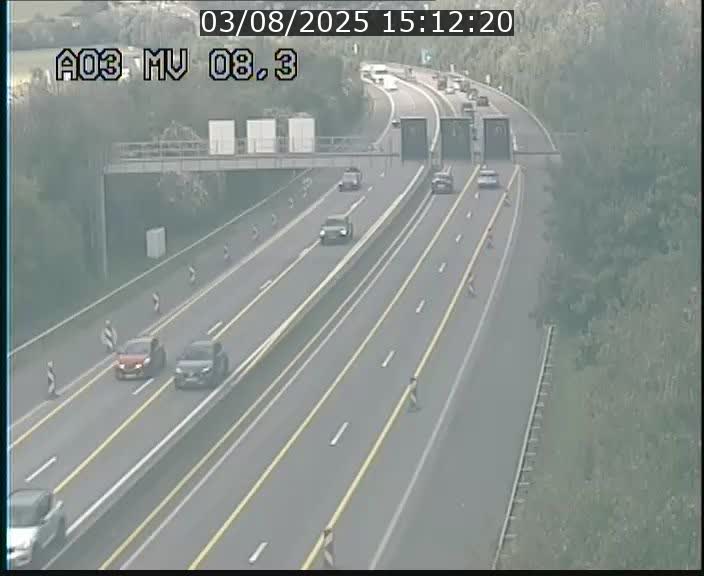 Webcam Autoroute après la Croix de Bettembourg en direction de Luxembourg sur l'A3