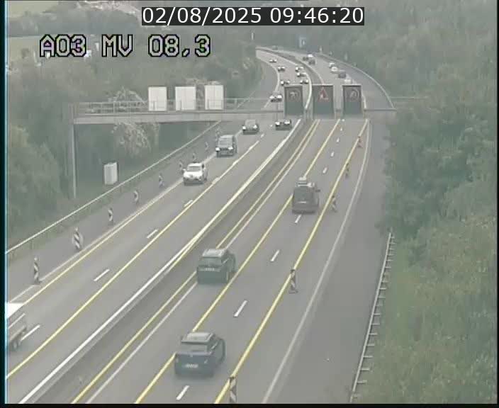 Webcam Autoroute après la Croix de Bettembourg en direction de Luxembourg sur l'A3