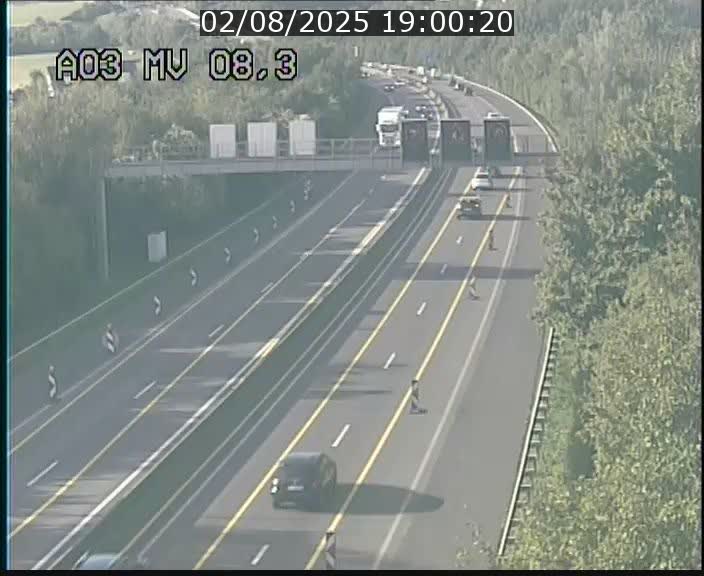 Webcam Autoroute après la Croix de Bettembourg en direction de Luxembourg sur l'A3