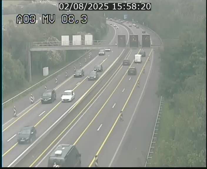 Webcam Autoroute après la Croix de Bettembourg en direction de Luxembourg sur l'A3