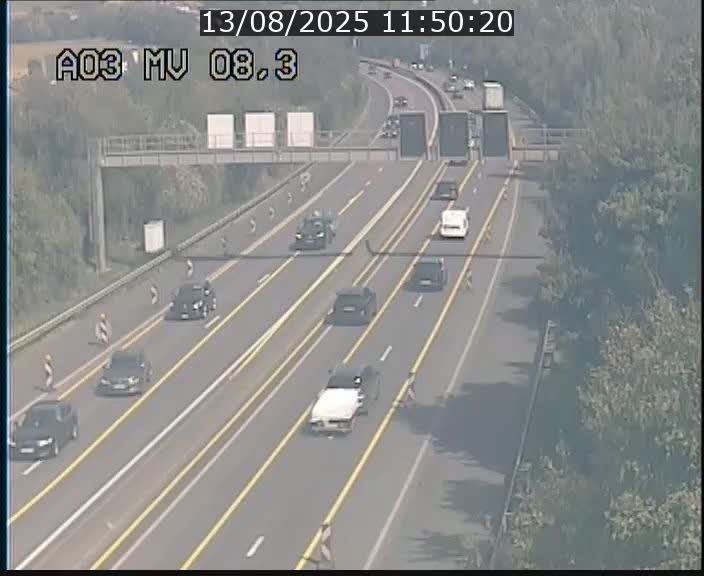 Webcam Autoroute après la Croix de Bettembourg en direction de Luxembourg sur l'A3