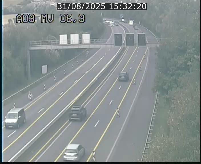 Webcam Autoroute après la Croix de Bettembourg en direction de Luxembourg sur l'A3