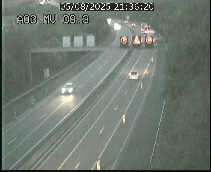 Webcam Autoroute après la Croix de Bettembourg en direction de Luxembourg sur l'A3