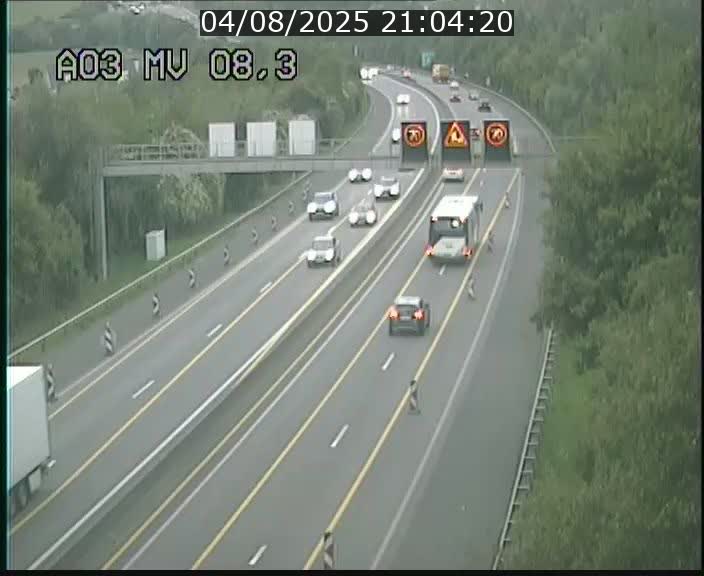 Webcam Autoroute après la Croix de Bettembourg en direction de Luxembourg sur l'A3