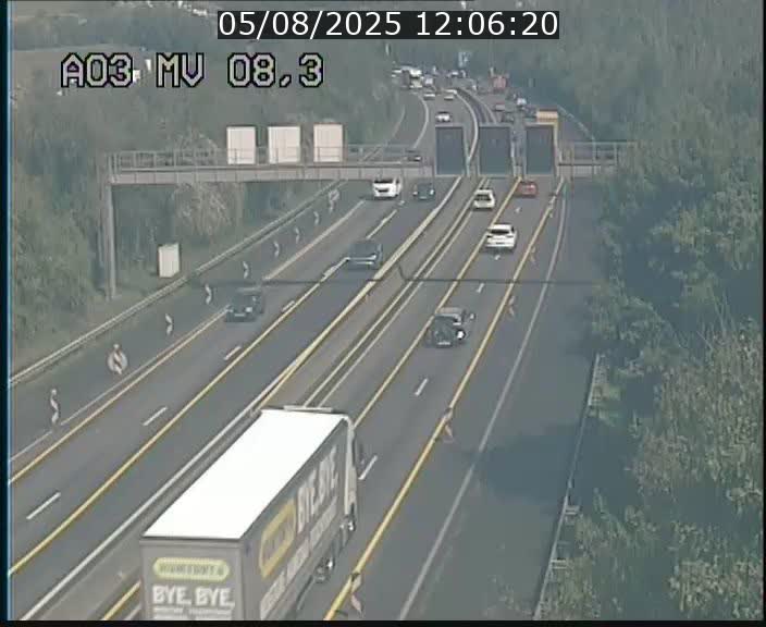 Webcam Autoroute après la Croix de Bettembourg en direction de Luxembourg sur l'A3