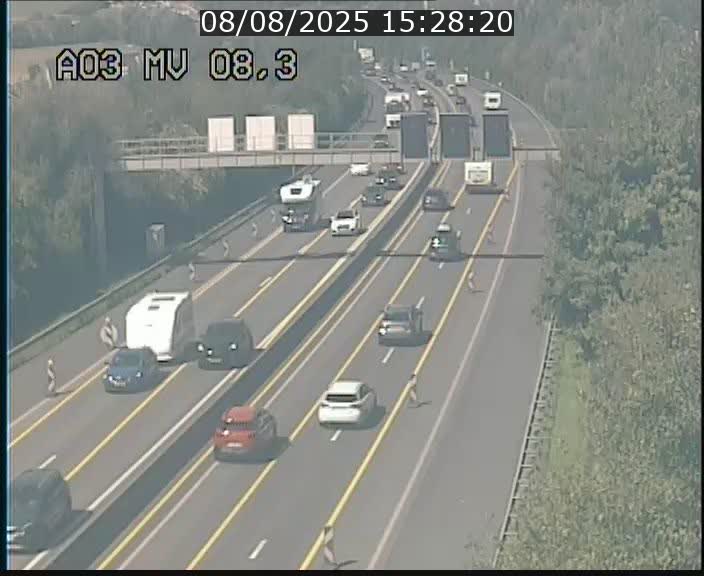 Webcam Autoroute après la Croix de Bettembourg en direction de Luxembourg sur l'A3