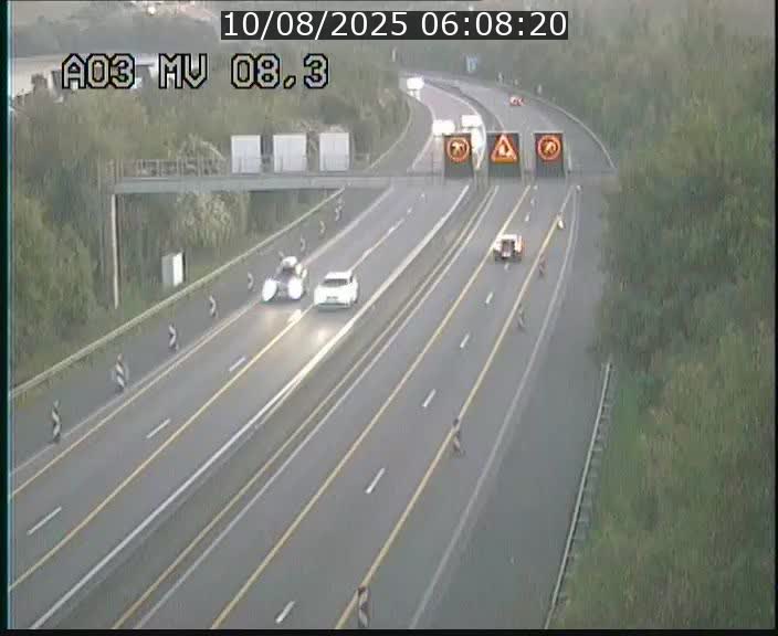 Webcam Autoroute après la Croix de Bettembourg en direction de Luxembourg sur l'A3