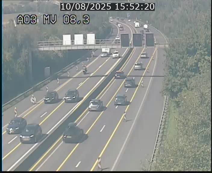 Webcam Autoroute après la Croix de Bettembourg en direction de Luxembourg sur l'A3