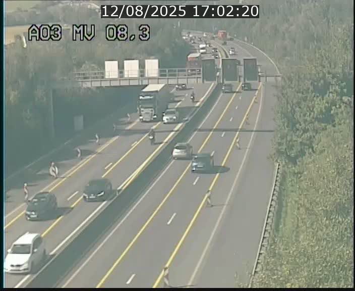 Webcam Autoroute après la Croix de Bettembourg en direction de Luxembourg sur l'A3