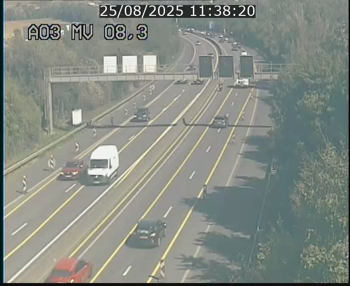 Webcam Autoroute après la Croix de Bettembourg en direction de Luxembourg sur l'A3