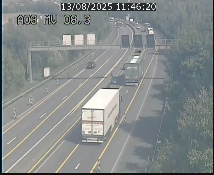 Webcam Autoroute après la Croix de Bettembourg en direction de Luxembourg sur l'A3