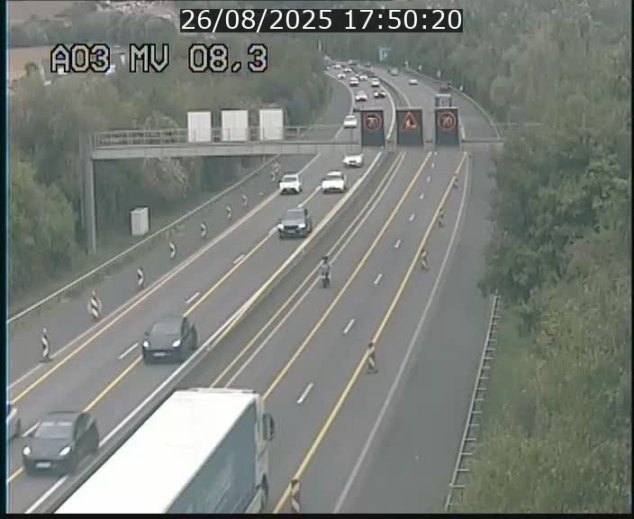 Webcam Autoroute après la Croix de Bettembourg en direction de Luxembourg sur l'A3
