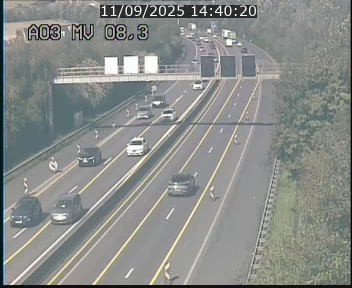 Webcam Autoroute après la Croix de Bettembourg en direction de Luxembourg sur l'A3