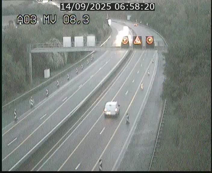 Webcam Autoroute après la Croix de Bettembourg en direction de Luxembourg sur l'A3
