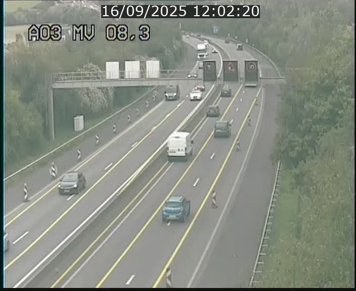 Webcam Autoroute après la Croix de Bettembourg en direction de Luxembourg sur l'A3