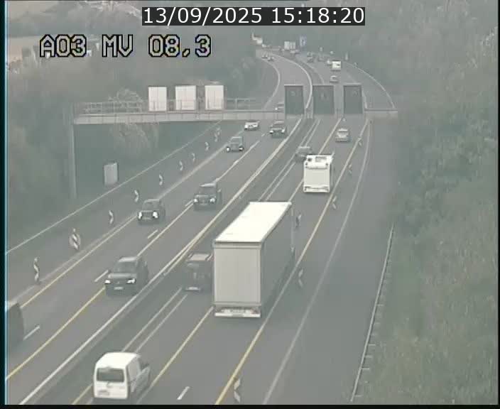 Webcam Autoroute après la Croix de Bettembourg en direction de Luxembourg sur l'A3