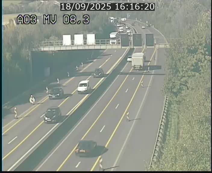 Webcam Autoroute après la Croix de Bettembourg en direction de Luxembourg sur l'A3