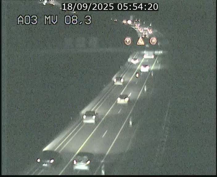 Webcam Autoroute après la Croix de Bettembourg en direction de Luxembourg sur l'A3