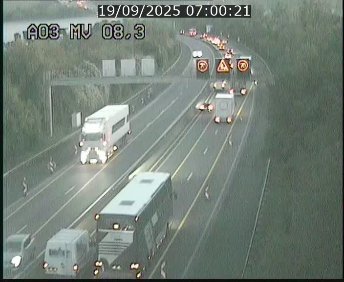 Webcam Autoroute après la Croix de Bettembourg en direction de Luxembourg sur l'A3