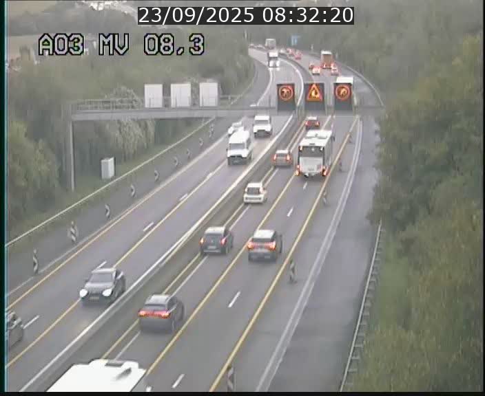 Webcam Autoroute après la Croix de Bettembourg en direction de Luxembourg sur l'A3