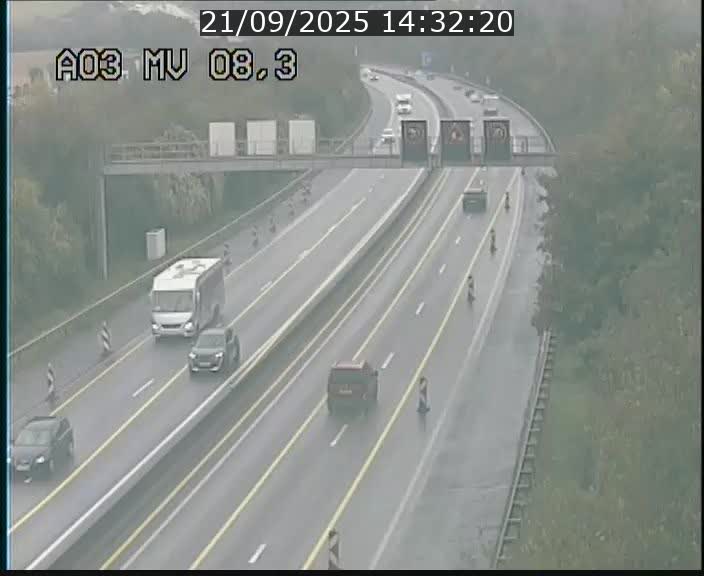 Webcam Autoroute après la Croix de Bettembourg en direction de Luxembourg sur l'A3